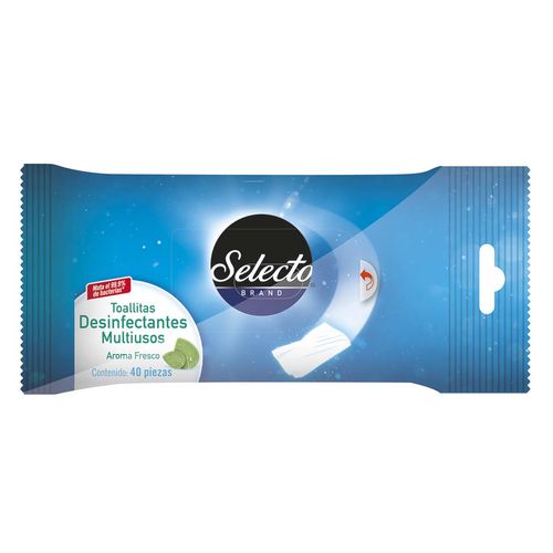 Toallitas Desinfectantes Selecto Brand Multiusos Aroma Fresco 40 Toallitas