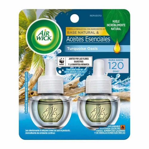 Repuesto para Aromatizante Airwick Aceite Turquesa Oasis 2 Repuestos 21ml