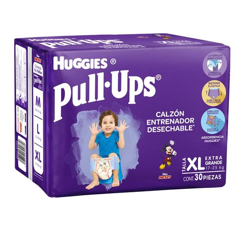 Calzones Entrenadores Huggies Pull Ups Talla Extra Grande para Niños 30 Calzones