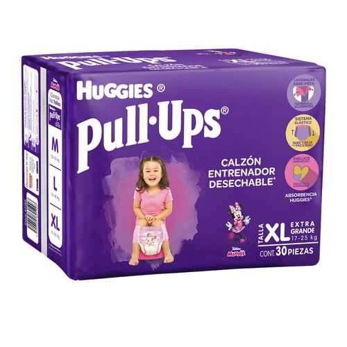 Calzones Entrenadores Huggies Pull Ups Talla Extra Grande para Niñas 30 Calzones