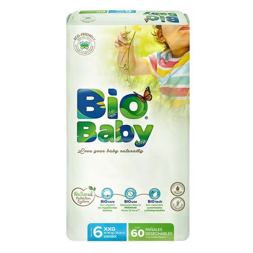 Pañales Bio Baby Talla 6 XX Grande 60 pañales