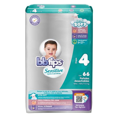 Pañales Bbtips Sensitive Talla 4 66 pañales