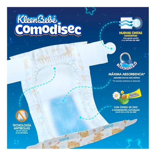 Pañales KleenBebé Comodisec Etapa 4 Grande Unisex 80 Pañales
