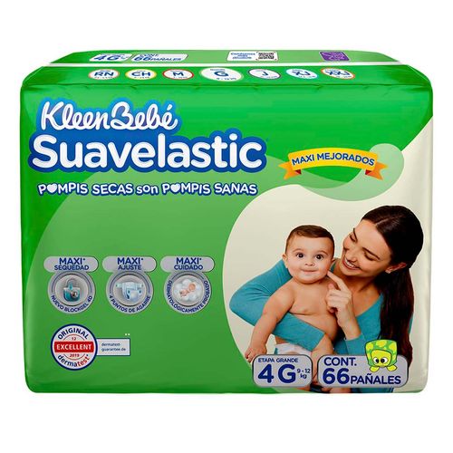 Pañales KleenBebé Suavelastic Etapa 4 Grande Unisex 66 Pañales