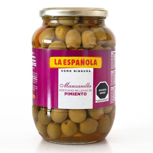 Aceituna La Española Barril Rellena de Pimiento 835g