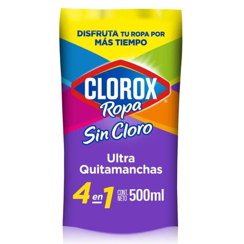 Quitamanchas Clorox Sin Cloro 4 en 1 para Ropa de Color 500ml