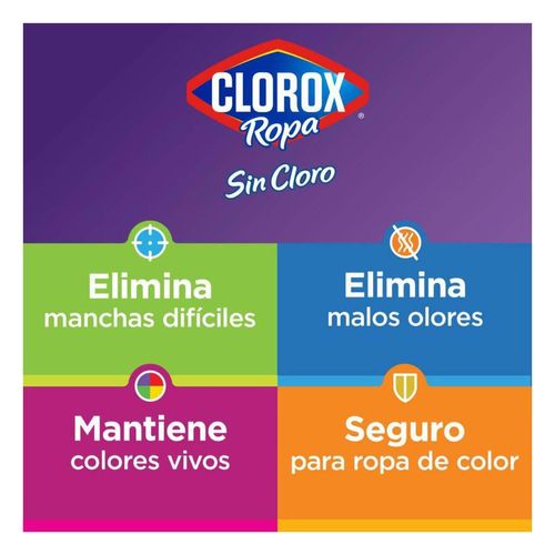 Quitamanchas Clorox Sin Cloro 4 en 1 para Ropa de Color 500ml