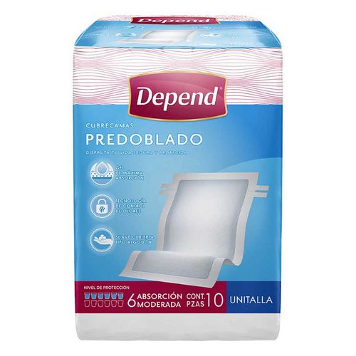 Protectores Predoblados para Incontinencia Depend 10 piezas