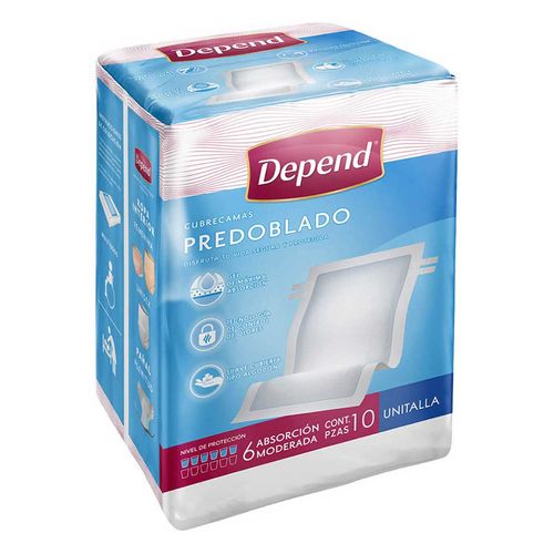 Protectores Predoblados para Incontinencia Depend 10 piezas