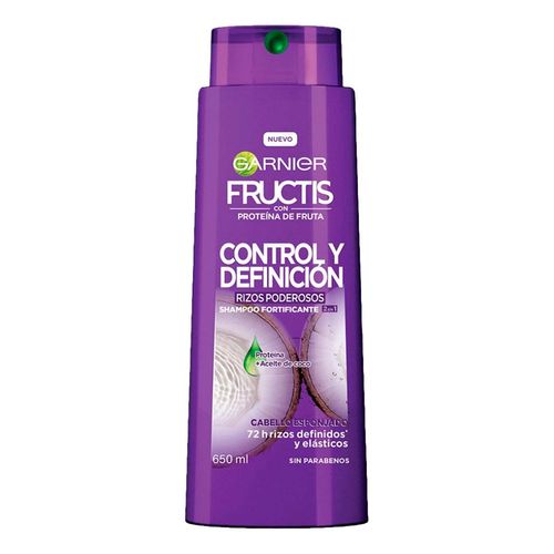 Shampoo con Acondicionador Garnier Fructis Control y Definición Rizos Poderosos 650ml