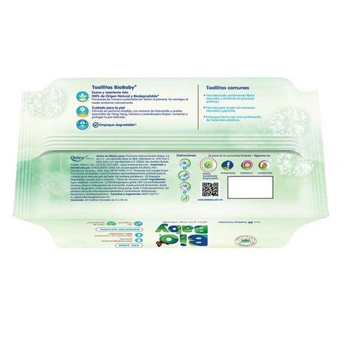 Toallitas húmedas Bio Baby paquete con 80 piezas