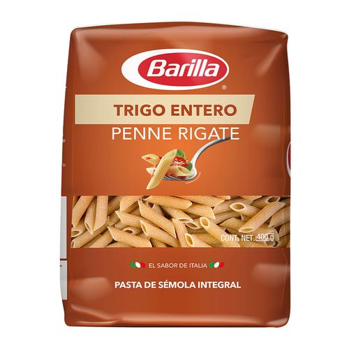 Pasta Barilla Trigo Entero Penne Rigate 400g