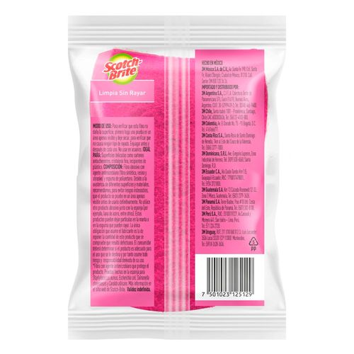 Fibra 3M Scotch Brite Cero Rayas Rosa Grande