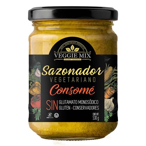 Consomé Sazonador Vegetariano Veggie Mix Frasco 530g