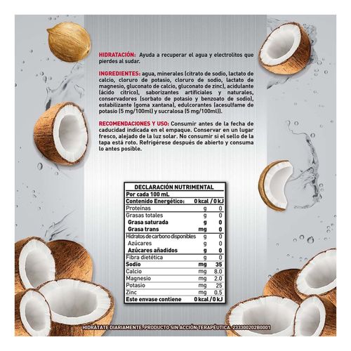 Bebida con Electrolitos Suerox Coco 630ml