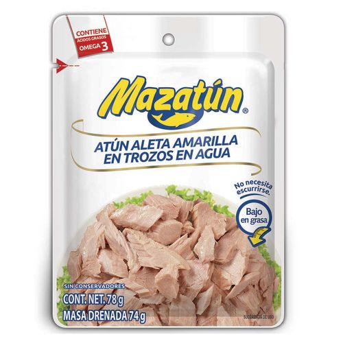 Atún Mazatún en Agua Pouch 78g