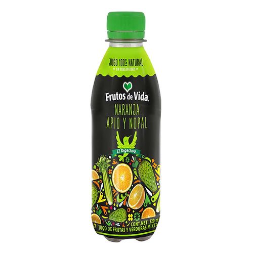 Jugo de Naranja, Apio y Nopal Frutos de Vida 320ml