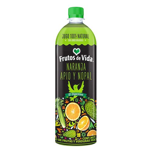 Jugo de Naranja, Apio y Nopal Frutos de Vida 1L