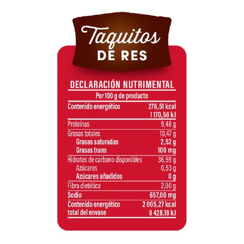 Taquitos Alamesa Res 720g