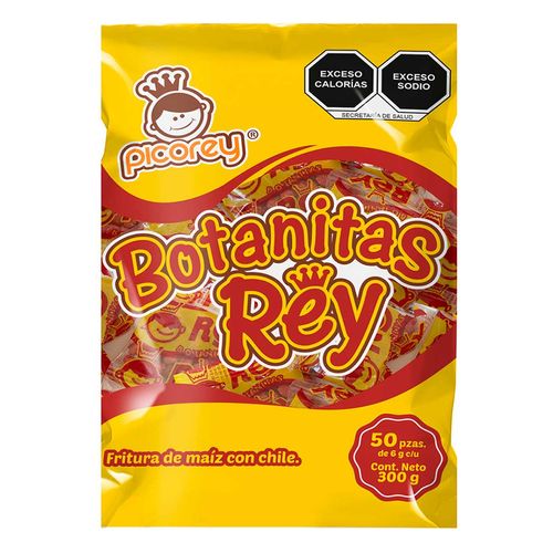 Churritos Sabor Chile y Limón Botanitas Rey Picorey 50 pack 275g