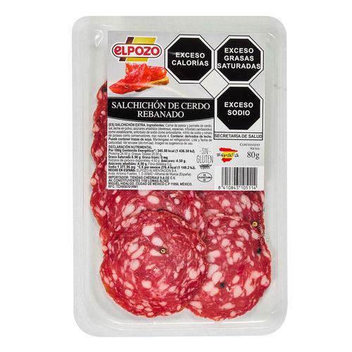 Salchichón El Pozo Extra Loncheado 80g