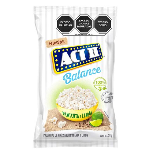 Palomitas ACT II Balance Pimienta Limón Listas Para Comer de 38g