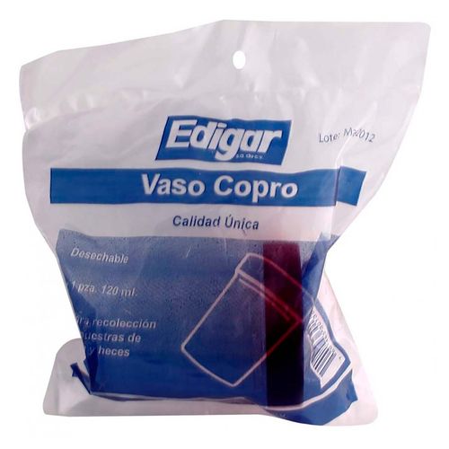 Vaso Copro Edigar Desechable con Tapa Rosca Capacidad 120ml