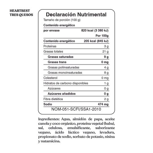 Queso Vegicheez Rallado 3 Quesos 400g