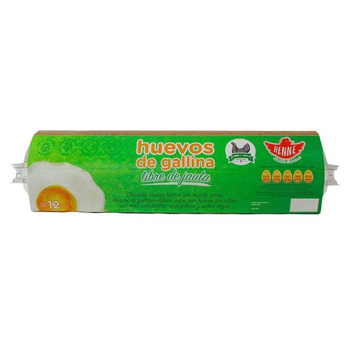 Huevo Blanco Henne Libre de Jaula 12 Piezas