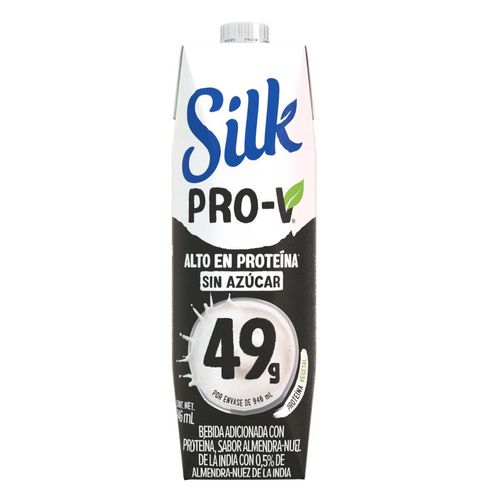 Silk Bebida Vegetal Sabor Almendra Con Proteína Sin Azúcar 964ml