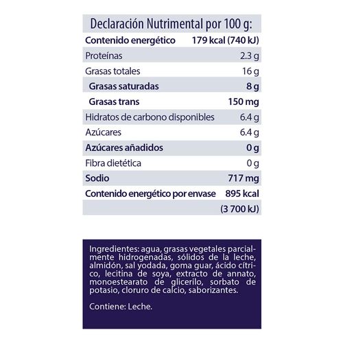 Aderezo Camelia Sabor a Queso 500g