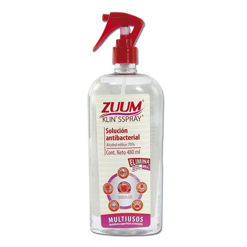 Solución Antibacterial en Spray Zuum Klin 480ml