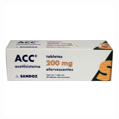 Tabletas Efervescentes ACC 200mg Caja con 20 Tabletas