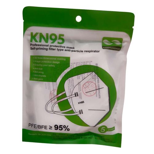 Cubrebocas Kangyuanshuai KN95 Desechables Bolsa con 5 Piezas