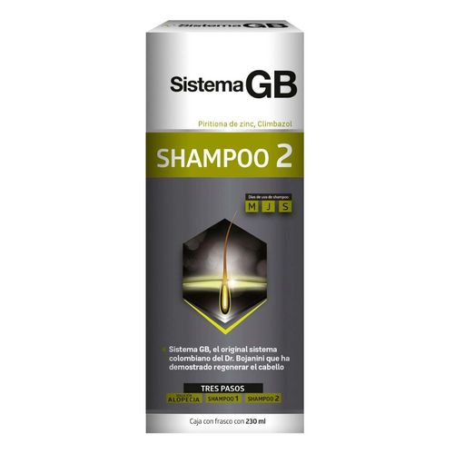 Sistema GB Shampoo 2 Hombre Piritiona de Zinc y Climbazol 230ml