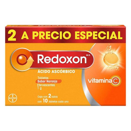 Redoxon Vitamina C 2 Pack Tubos 10 Tabletas Efervescentes