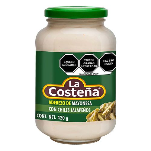 Aderezo de Mayonsea La Costeña con Chiles Jalapeños 420g