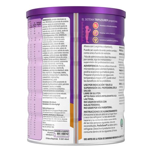 Suplemento Alimenticio Pediasure para Niños de 1 a 10 Años Vainilla 900g