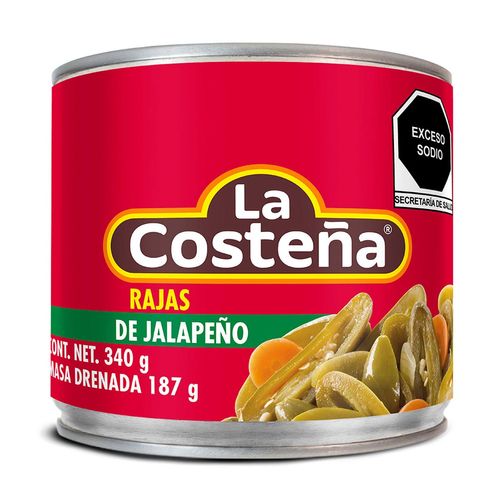 Chiles Jalapeños La Costeña en Rajas 340g