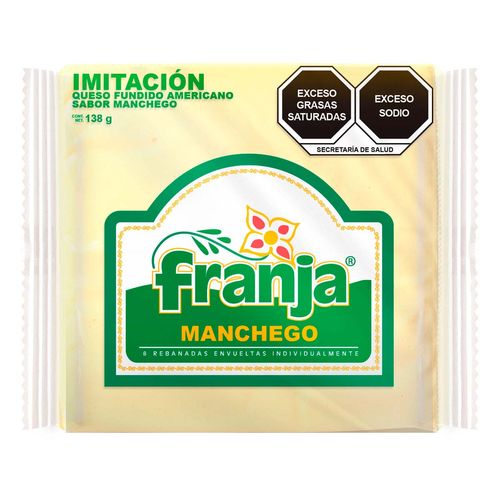 Imitación Queso Franja Fundido Americano Manchego 138.4g