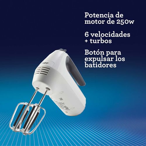 Batidora Oster de Mano 6 Velocidades 250W Blanco FPSTHM3532-013