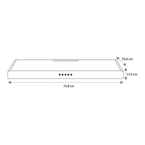 Campana de pared Mabe 76 cm Inox CMPUV761SSX0