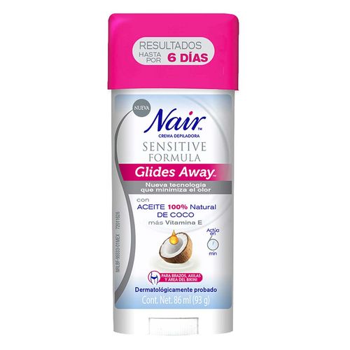 Crema Depilatoria Corporal Nair Glides Away Aceite Natural de Coco 86ml