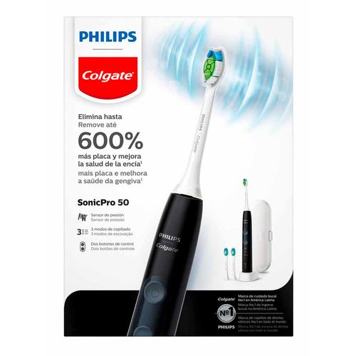 Cepillo de Dientes Eléctrico Colgate Philips SonicPro 50 Black 1 Pieza
