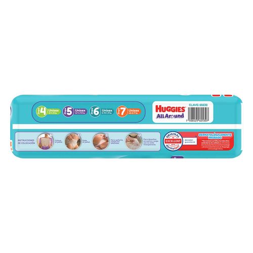 Pañales Huggies All Around Etapa 7 Unisex 40 Pañales