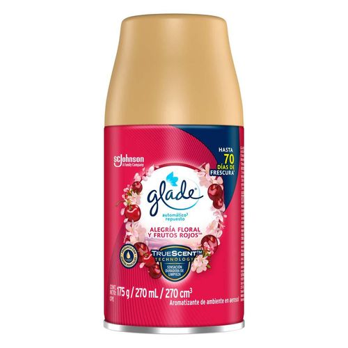 Aromatizante Automático en Aerosol Glade Alegría Floral y Frutos Rojos Repuesto de 175g