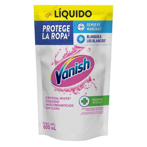 Quitamanchas Líquido Vanish para Ropa Blanca Repuesto 600ml