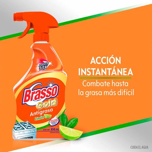 Desengrasante Líquido Brasso Gold Antigrasa Limón Repuesto 500ml