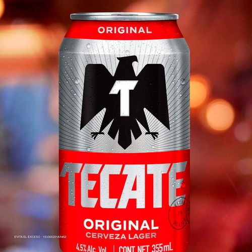 Cerveza Clara Tecate Original 12 Latas de 355ml c/u