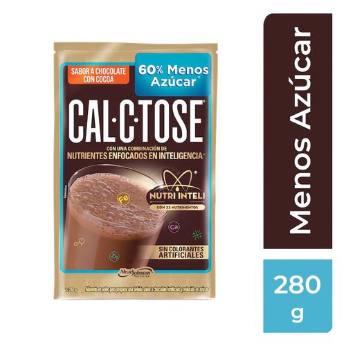 Alimento en Polvo Cal-C-Tose 60% Menos Azúcar Bolsa 280 g